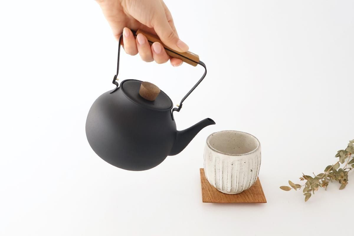 Miyazaki Seisakusho Stainless Teapot Large Black | Kyusu