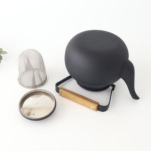 Miyazaki Seisakusho Stainless Teapot Large Black | Kyusu