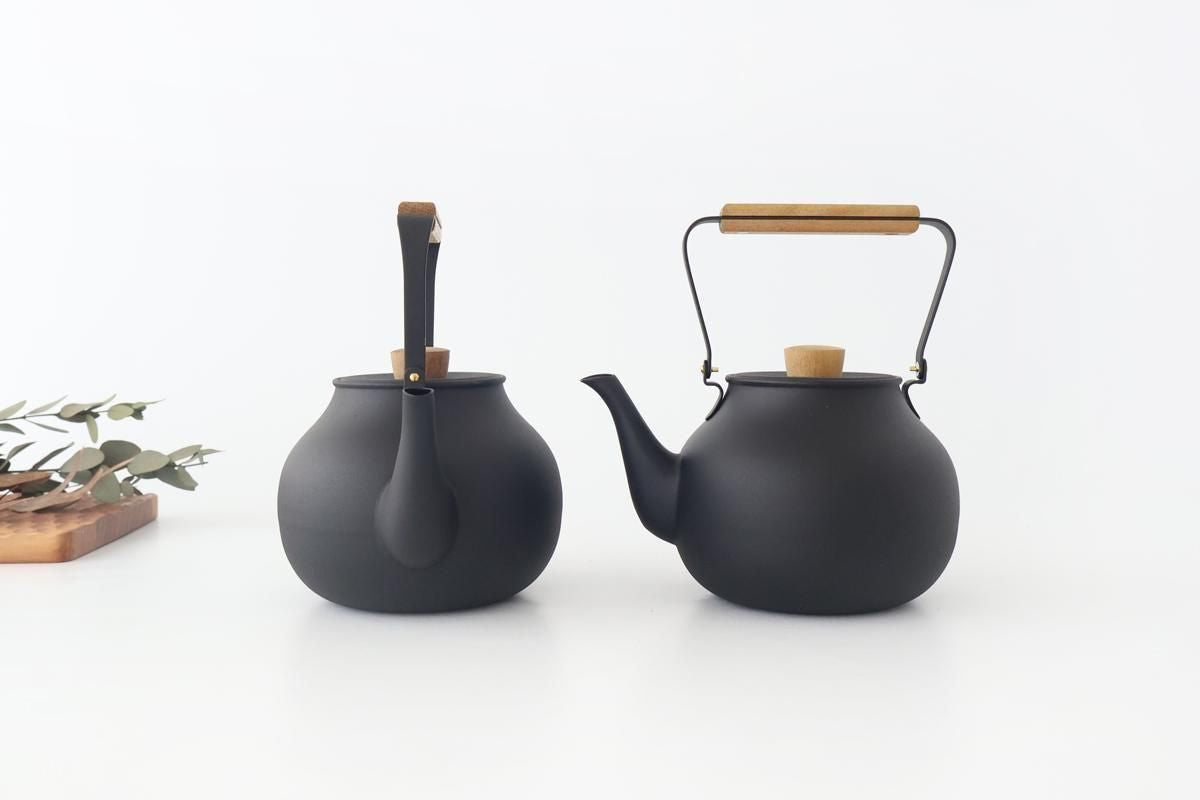 Miyazaki Seisakusho Stainless Teapot Large Black | Kyusu