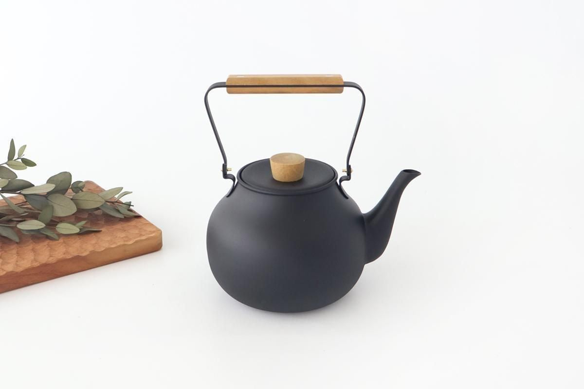 Miyazaki Seisakusho Stainless Teapot Large Black | Kyusu