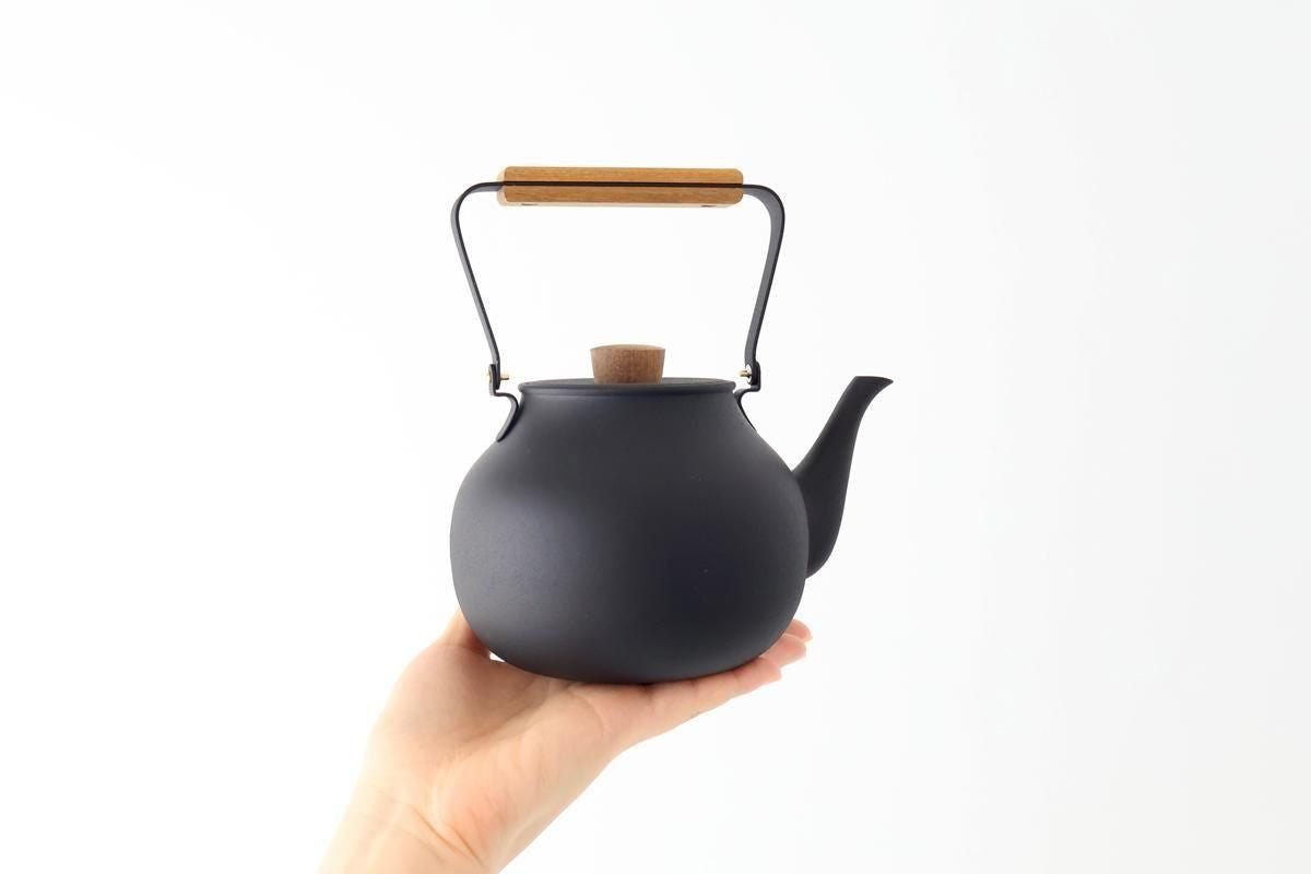 Miyazaki Seisakusho Stainless Teapot Large Black | Kyusu