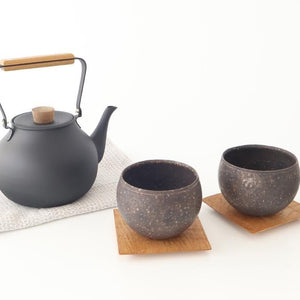 Miyazaki Seisakusho Stainless Teapot Large Black | Kyusu