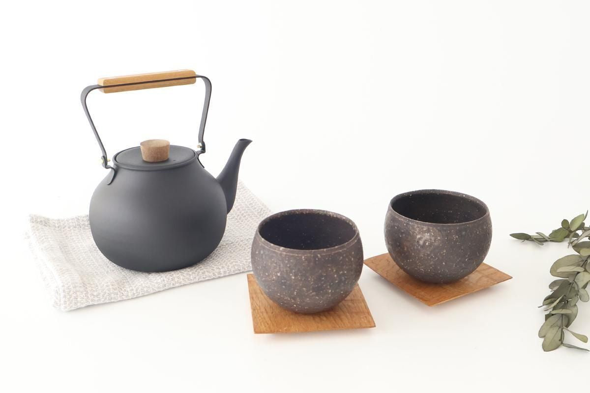 Miyazaki Seisakusho Stainless Teapot Large Black | Kyusu