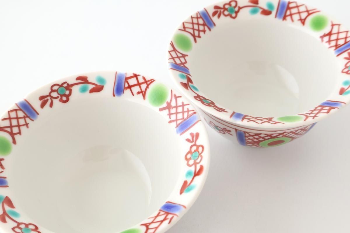 Biseki Kiln Small Bowl Red Flower | Kobachi Kutani Ware