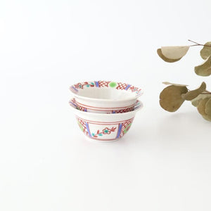 Biseki Kiln Small Bowl Red Flower | Kobachi Kutani Ware