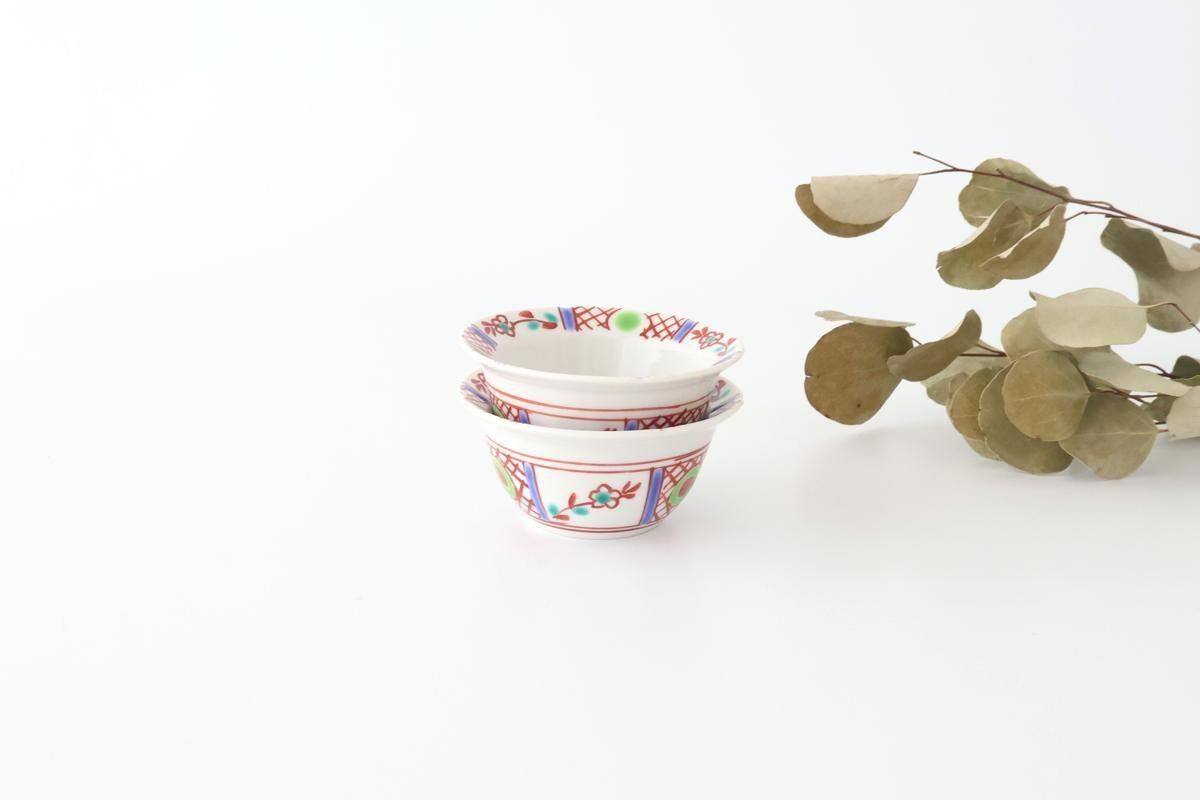 Biseki Kiln Small Bowl Red Flower | Kobachi Kutani Ware