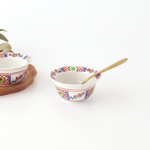 Biseki Kiln Small Bowl Red Flower | Kobachi Kutani Ware