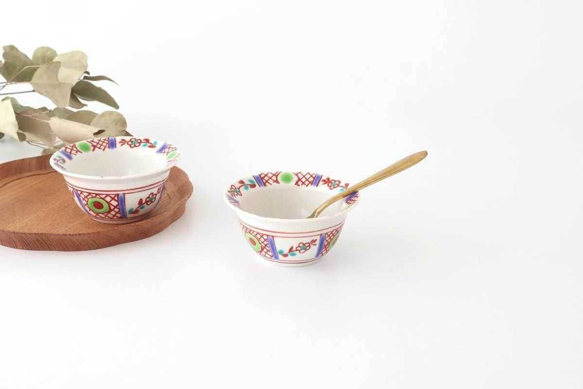 Biseki Kiln Small Bowl Red Flower | Kobachi Kutani Ware