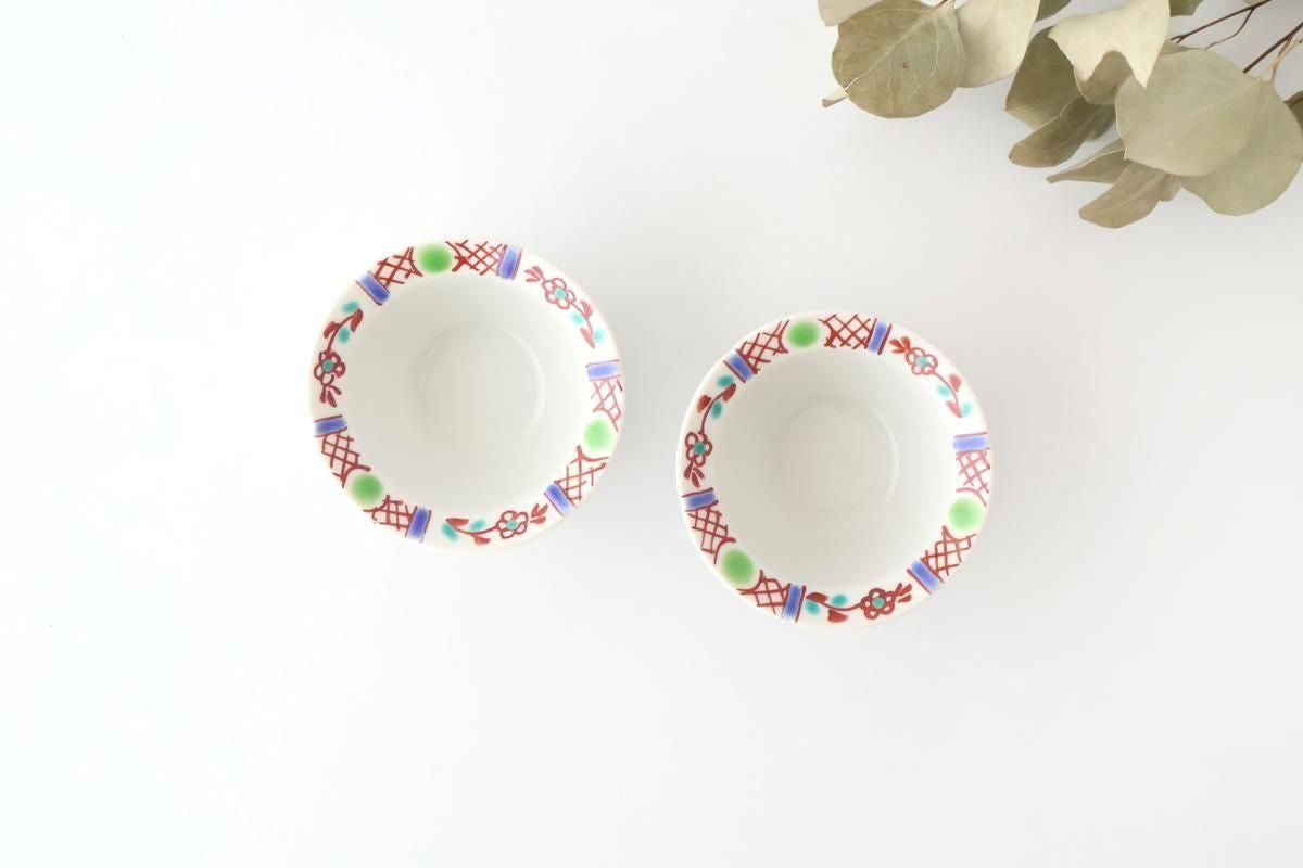 Biseki Kiln Small Bowl Red Flower | Kobachi Kutani Ware