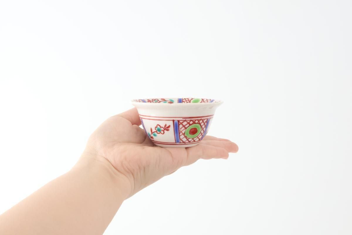 Biseki Kiln Small Bowl Red Flower | Kobachi Kutani Ware