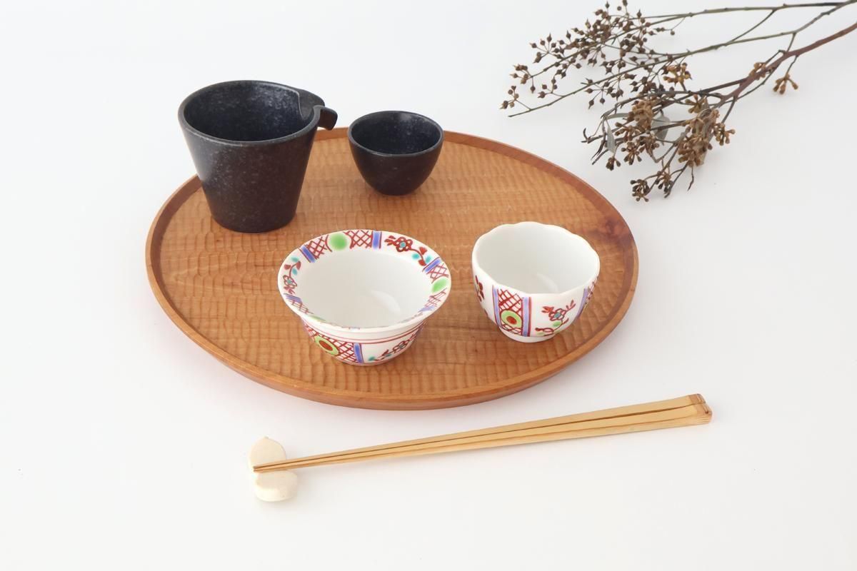 Biseki Kiln Small Bowl Red Flower | Kobachi Kutani Ware