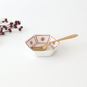 Biseki Kiln Hexagonal Bowl Plum | Kobachi Kutani Ware