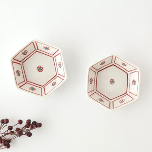 Biseki Kiln Hexagonal Bowl Plum | Kobachi Kutani Ware