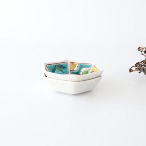 Biseki Kiln Hexagonal Bowl Shochikubai | Kobachi Kutani Ware