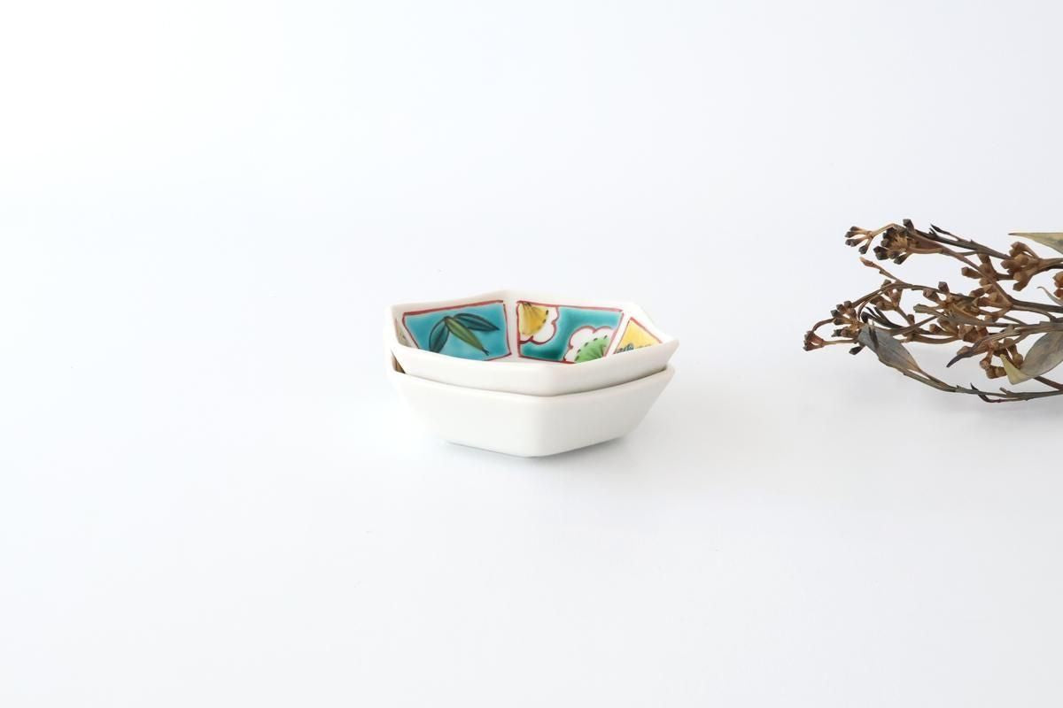 Biseki Kiln Hexagonal Bowl Shochikubai | Kobachi Kutani Ware