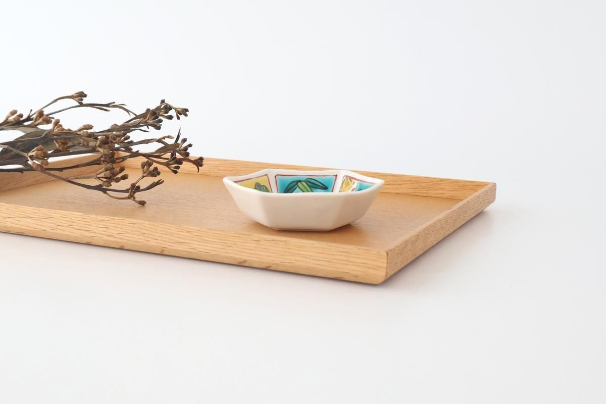 Biseki Kiln Hexagonal Bowl Shochikubai | Kobachi Kutani Ware