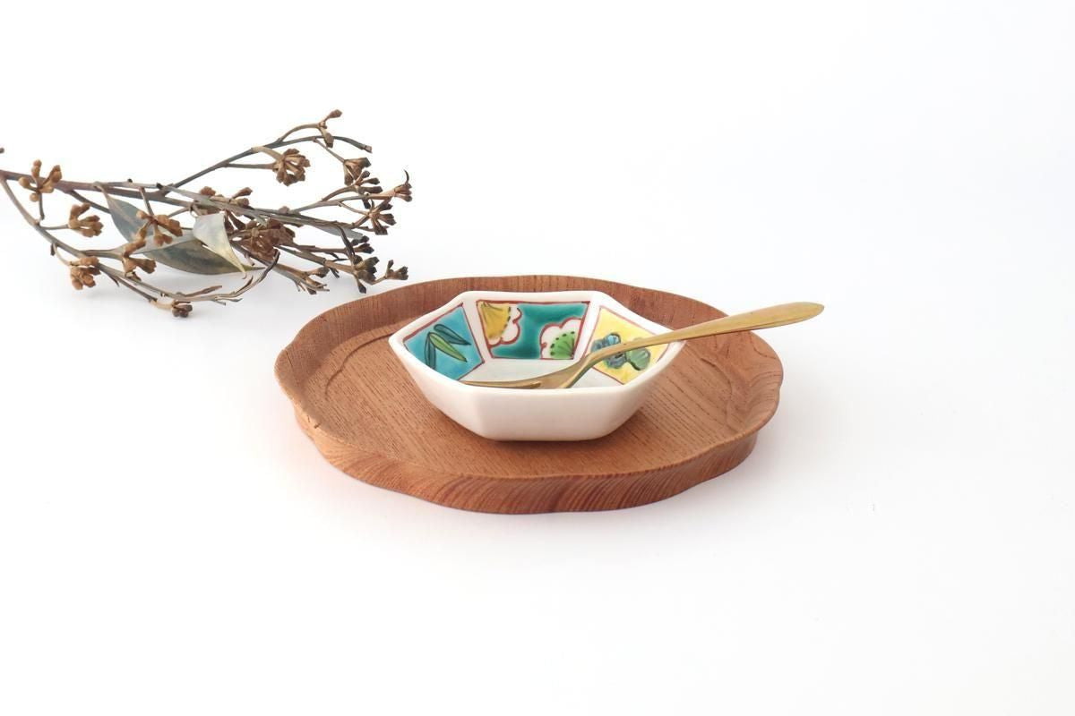 Biseki Kiln Hexagonal Bowl Shochikubai | Kobachi Kutani Ware