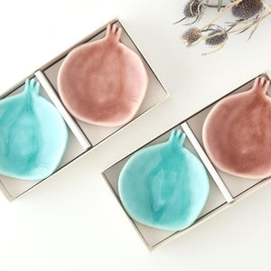 [Pair Set]POTPURRI Small Plates Set Pomegranate Design
