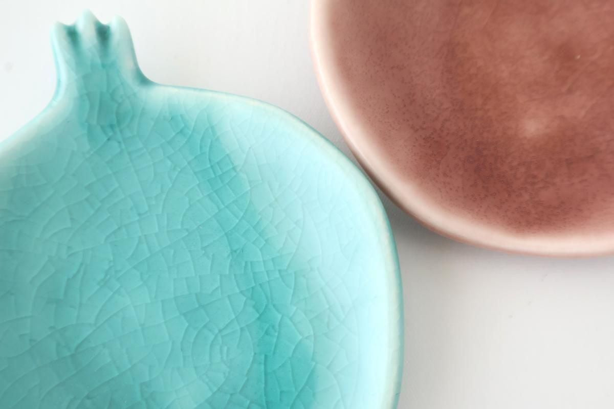 [Pair Set]POTPURRI Small Plates Set Pomegranate Design
