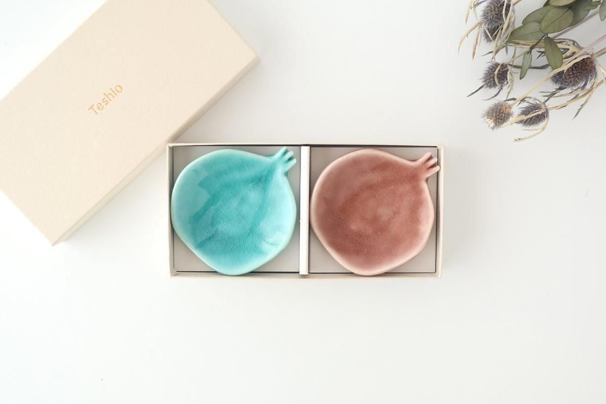 [Pair Set]POTPURRI Small Plates Set Pomegranate Design