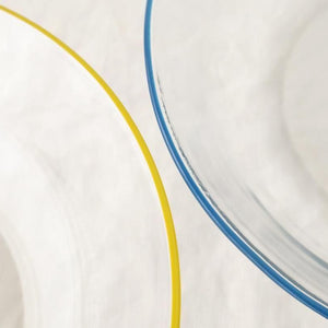 [Pair Set] POTPURRI bitte Glass Plates Blue and Yellow