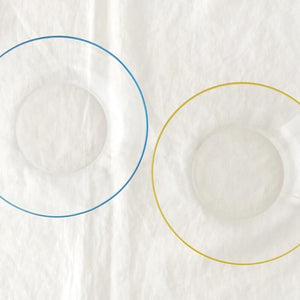 [Pair Set] POTPURRI bitte Glass Plates Blue and Yellow