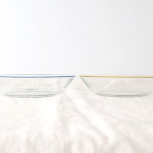 [Pair Set] POTPURRI bitte Glass Plates Blue and Yellow