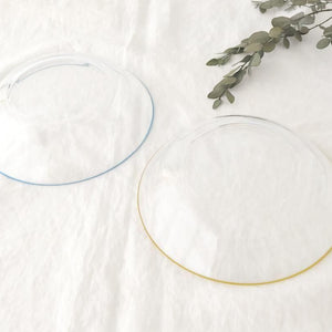 [Pair Set] POTPURRI bitte Glass Plates Blue and Yellow