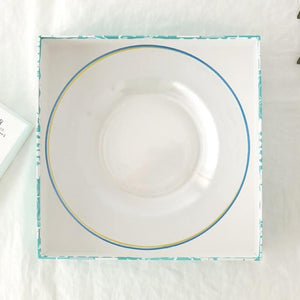 [Pair Set] POTPURRI bitte Glass Plates Blue and Yellow