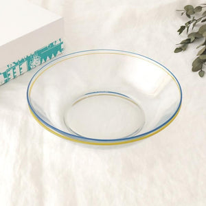 [Pair Set] POTPURRI bitte Glass Plates Blue and Yellow