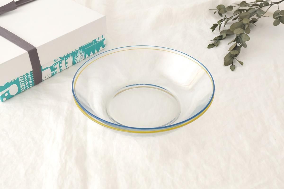 [Pair Set] POTPURRI bitte Glass Plates Blue and Yellow