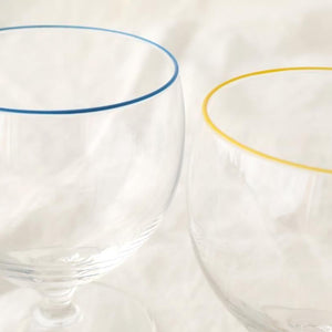 [Pair Set] POTPURRI bitte Glass Low Blue and Yellow