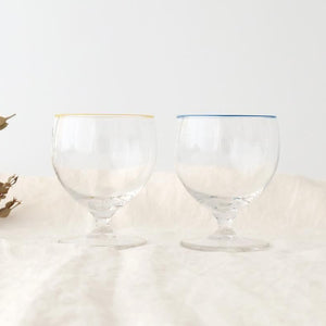 [Pair Set] POTPURRI bitte Glass Low Blue and Yellow