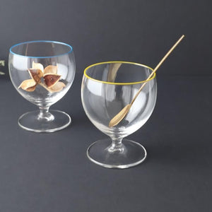 [Pair Set] POTPURRI bitte Glass Low Blue and Yellow