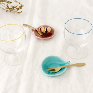 [Pair Set] POTPURRI bitte Glass Low Blue and Yellow