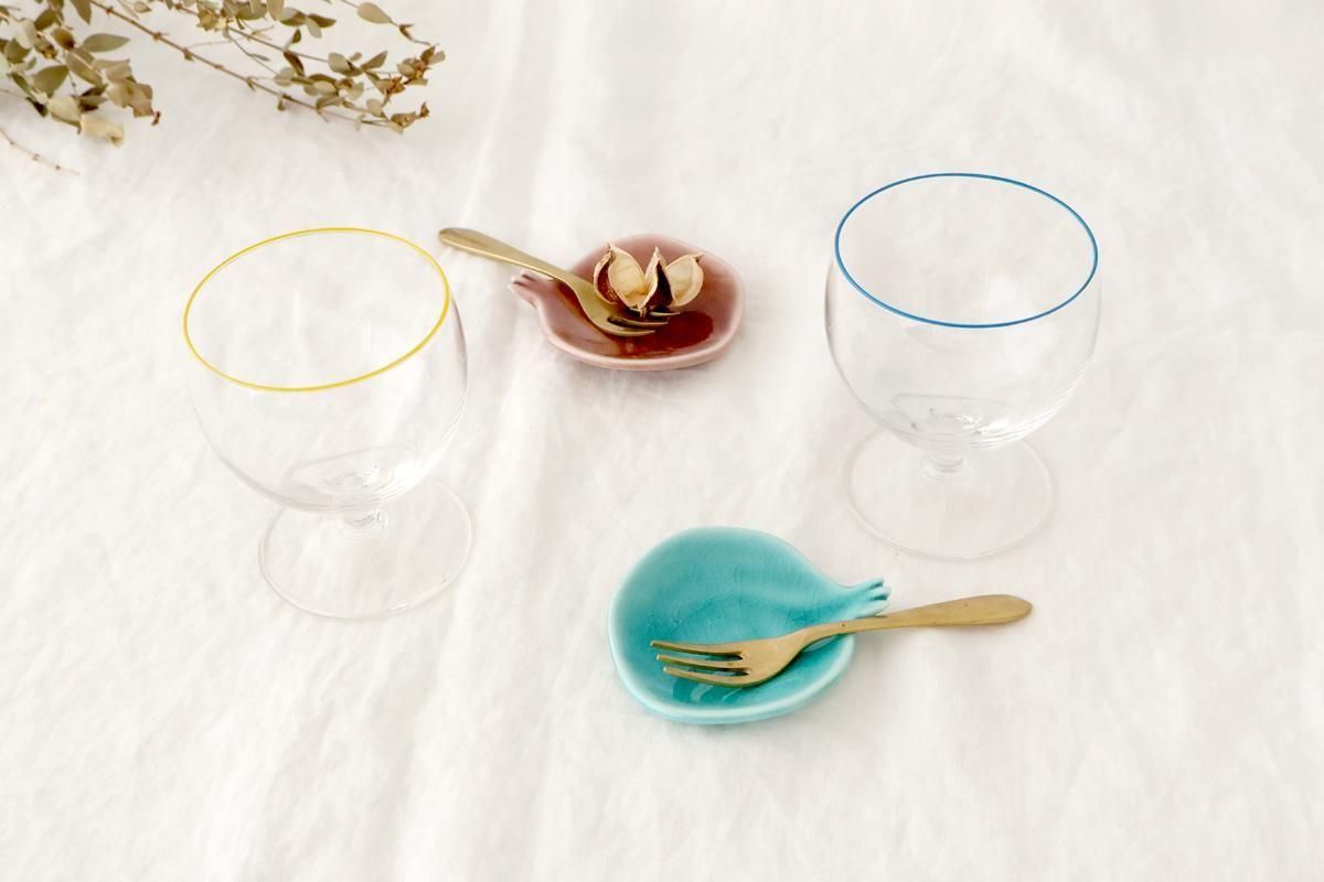 [Pair Set] POTPURRI bitte Glass Low Blue and Yellow