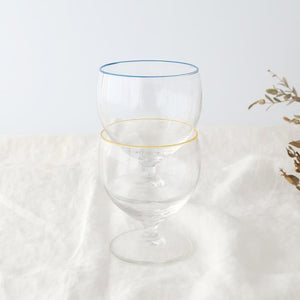 [Pair Set] POTPURRI bitte Glass Low Blue and Yellow