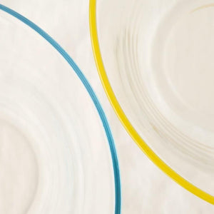 [Pair Set] POTPURRI bitte Glass Bowls Blue and Yellow 17cm/7in