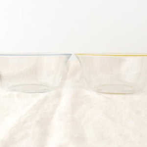 [Pair Set] POTPURRI bitte Glass Bowls Blue and Yellow 17cm/7in