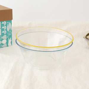 [Pair Set] POTPURRI bitte Glass Bowls Blue and Yellow 17cm/7in