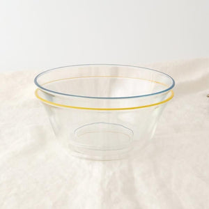 [Pair Set] POTPURRI bitte Glass Bowls Blue and Yellow 17cm/7in