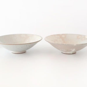 Round Flat Bowl Kohiki 19.5cm/7.7in | Mino Ware