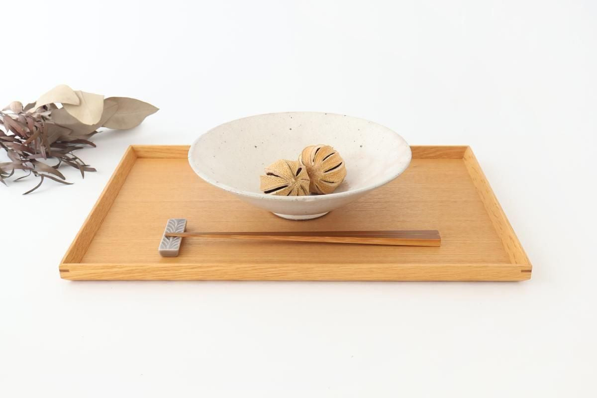 Round Flat Bowl Kohiki 19.5cm/7.7in | Mino Ware