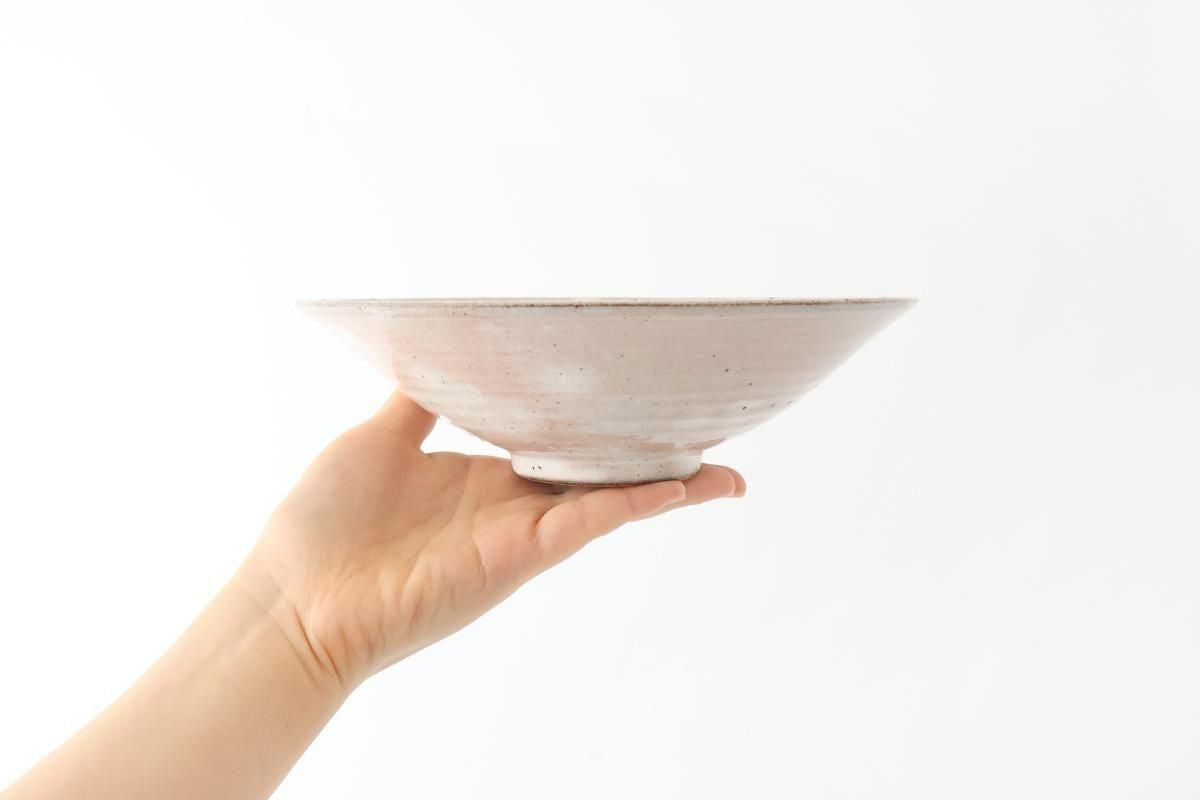 Round Flat Bowl Kohiki 19.5cm/7.7in | Mino Ware