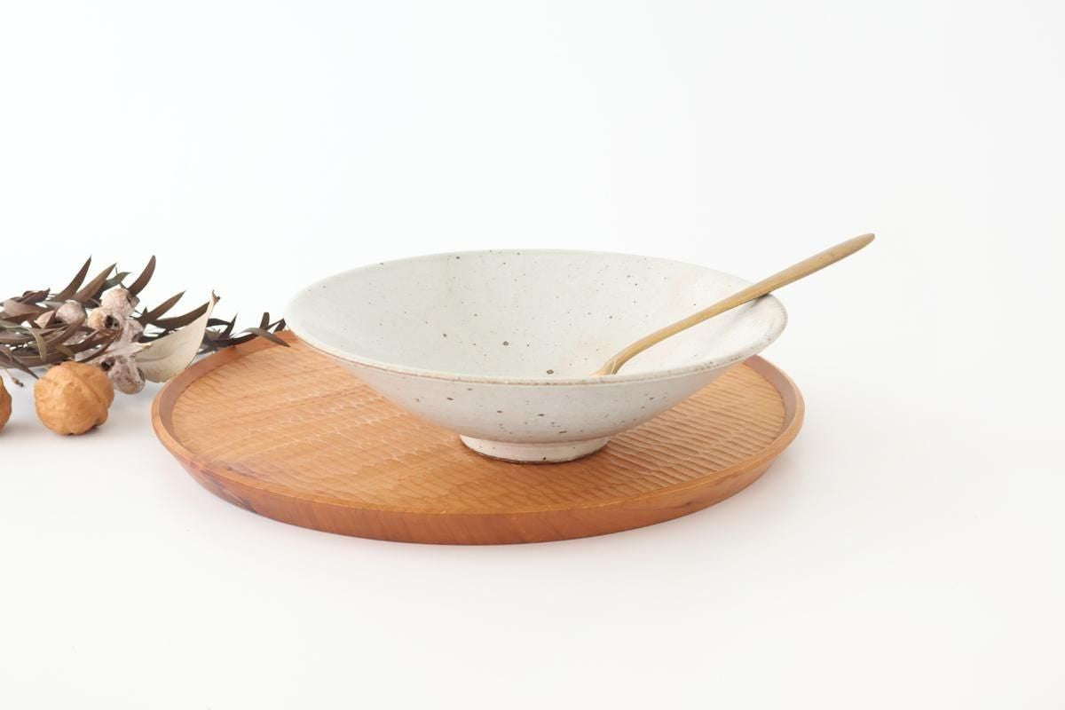 Round Flat Bowl Kohiki 19.5cm/7.7in | Mino Ware