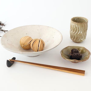 Round Flat Bowl Kohiki 19.5cm/7.7in | Mino Ware