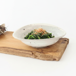 Distorted Bowl white | Serving Bowl Mino Ware