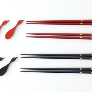 [Pair set] KORINDO Chopsticks and Chopstick Rests Gourd Pattern