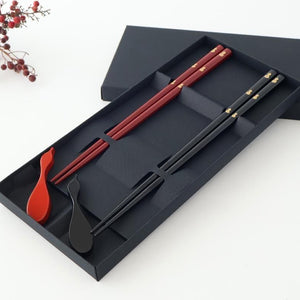 [Pair set] KORINDO Chopsticks and Chopstick Rests Gourd Pattern