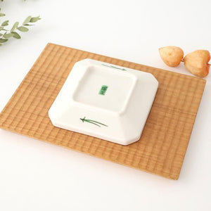 Kutani Bitoen Square Plate White Flower | Sauce Plate Kutani Ware